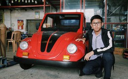 Học sinh lớp 11 Nam Định tự tay chế tạo ô tô điện sạc bằng năng lượng mặt trời: Xe lội nước thoải mái, ai cũng lái được!