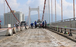 Cận cảnh cầu dây võng 1.000 tỷ dài nhất Việt Nam phải thay mặt đường