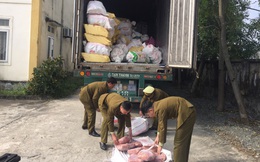 Bắt giữ xe container chở gần 12 tấn nội tạng động vật đang thối rũa tại Hà Tĩnh