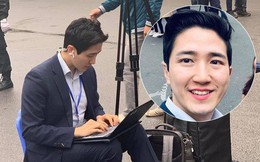 Xuất hiện nam phóng viên "cực phẩm" với góc nghiêng thần thánh tác nghiệp trong sự kiện thượng đỉnh Mỹ - Triều ở Hà Nội