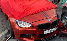 Ô tô BMW gây tai nạn liên hoàn trên đường phố Sài Gòn, những người trên xe rời khỏi hiện trường
