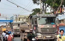 Cận cảnh hãi hùng xe ben đại náo một vùng rộng lớn ở Biên Hòa
