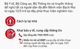 Khẩn: 3 việc cần làm của tất cả những ai đã đến Bệnh viện Bạch Mai từ ngày 12/3