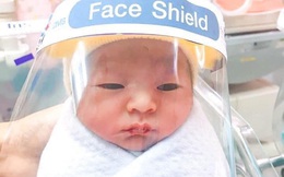 Chào đời mùa Covid-19: Trẻ sơ sinh được trang bị thêm mũ che mặt chống virus, dân mạng chia sẻ ầm ầm vì quá dễ thương