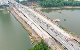 Hình ảnh cầu vượt thấp hồ Linh Đàm sắp thông xe