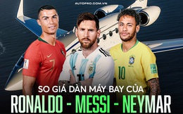 So giá dàn máy bay của Ronaldo - Messi - Neymar: Dàn máy bay của Ronaldo đắt giá nhất, Messi thua 2 đồng nghiệp về cả số lượng và giá tiền