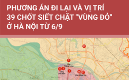 [INFOGRAPHIC] Phương án đi lại và vị trí 39 chốt siết chặt "vùng đỏ" ở Hà Nội từ ngày mai
