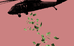 Điều gì sẽ xảy ra nếu một chiếc trực thăng bay quanh một quốc gia và liên tục thả tiền xuống?