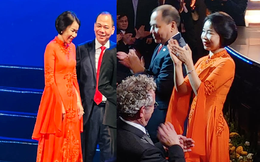 Khoảnh khắc "hiếm" của vợ chồng tỷ phú Phạm Nhật Vượng trên sóng truyền hình: Người giàu nhất Việt Nam cực ân cần, chu đáo với vợ!
