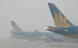 Sương mù bủa vây, nhiều máy bay không thể hạ cánh ở Nội Bài, có chuyến phải quay về Nhật