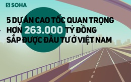 Quy mô "khủng" của 5 dự án cao tốc 263.000 tỷ ở Việt Nam sắp được đầu tư