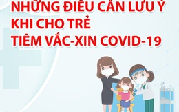[Infographic] Những lưu ý với phụ huynh khi cho trẻ tiêm vắc-xin Covid-19