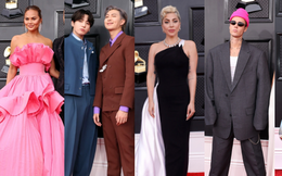 Siêu thảm đỏ Grammy 2022: Lady Gaga - Doja Cat chặt chém BTS, vợ chồng Justin Bieber như quấn chăn bên quân đoàn sao lên đồ quá dị