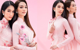 Á hậu Phương Anh đọ nhan sắc đỉnh cao với Hoa hậu Quốc tế 2019 trong tà áo dài Việt Nam