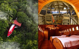 Máy bay Boeing cũ 'độ' thành khách sạn độc nhất vô nhị giữa resort trong rừng rậm