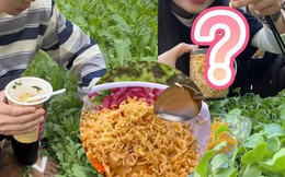 Giới trẻ Việt 'rần rần' với trào lưu ăn mì tôm giữa vườn rau nhưng dân mạng lại lo lắng bởi 1 vấn đề