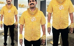 Triệu phú Ấn Độ khoe áo bằng vàng ròng