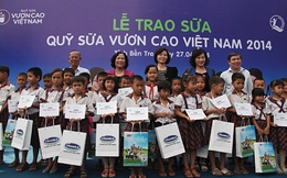 Quỹ sữa Vươn cao Việt Nam đã tặng 307.000 trẻ em gần 22 triệu ly sữa