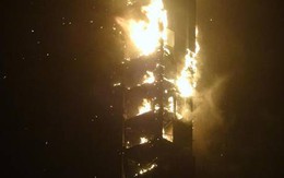 Cháy kinh hoàng tại tòa nhà chọc trời ở Dubai