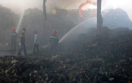 Cháy lớn thiêu rụi 1.000 m2 nhà xưởng công ty môi trường Đồng Xanh