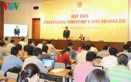 Ngày mai (20/5), khai mạc kỳ họp thứ 9 Quốc hội khóa XIII