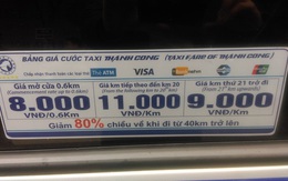 Xăng giảm giá sâu, Taxi Thành Công điều chỉnh giá mở cửa về 8.000 đồng/km