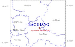 ​Động đất 2,9 độ richter tại Bắc Giang