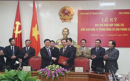 Ban Kinh tế Trung ương và VP Chính phủ tăng cường phối hợp công tác