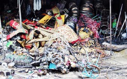 Cháy chợ Vân ở Nghệ An, thiêu rụi 3 kiôt
