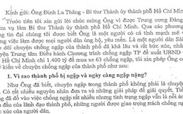 Tâm thư chống ngập 7.000 chữ gửi Bí thư Đinh La Thăng