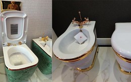 Bí mật toilet dát vàng, gắn đá quý trong nhà đại gia Hà Thành