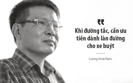 Tiến sĩ Lương Hoài Nam: Xe buýt và xe máy không thể "chung sống hòa bình" trên một làn đường, hãy chọn một thứ thôi!