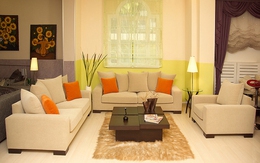 Phòng khách "tỏa nắng" với màu vàng chanh
