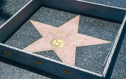 Ngôi sao của Donald Trump trên Đại Lộ Danh Vọng bị quây kín bởi hàng rào thép gai