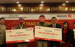 Hai khách hàng ở Thái Bình, Bến Tre chia đôi giải Jackpot 159 tỷ đồng