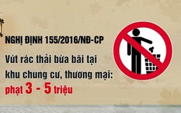 Từ tháng 2/2017, tiểu tiện, đại tiện, vứt rác…bừa bãi ở chung cư bị phạt từ 1 đến 5 triệu đồng