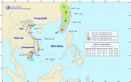 Áp thấp nhiệt đới trên Biển Đông đã mạnh lên thành bão số 5