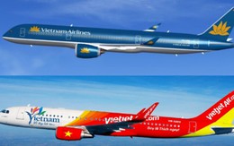Cổ phiếu của Vietjet Air giảm 1,8% trong khi Vietnam Airlines tăng 3,9% sau đề xuất áp giá sàn vé máy bay
