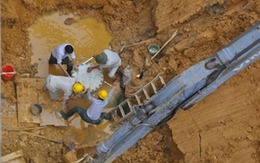 Đường ống nước sạch sông Đà gặp sự cố lần thứ 21