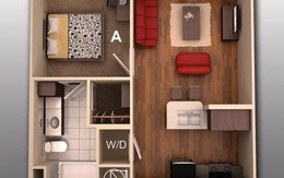 Học cách thiết kế ý tưởng căn hộ 1 phòng ngủ siêu tiện nghi