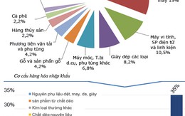 [Infographic] Cơ cấu hàng hóa xuất khẩu, nhập khẩu của Việt Nam tháng 1/2017