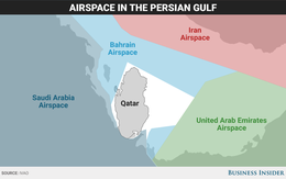 Lý giải tình cảnh khốn cùng của Qatar Airways qua một tấm bản đồ