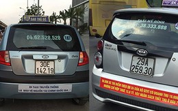 Cùng với TPHCM, Hà Nội yêu cầu taxi gỡ biểu ngữ phản đối Grab, Uber