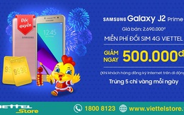 Smartphone 4G Galaxy J2 Prime giá hấp dẫn tại Viettel Store