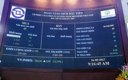 Cổ phiếu SBV của Siam Brothers Việt Nam tăng mạnh khi chào sàn