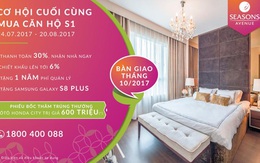 ​Seasons Avenue hút khách với chính sách đóng 30% nhận nhà ở ngay