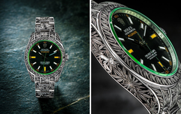 Chiêm ngưỡng đồng hồ Rolex phiên bản "lá xanh" đầu tiên trên thế giới: Chạm khắc tinh xảo đến từng chi tiết