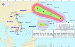 Bão Talim và áp thấp nhiệt đới cùng xuất hiện gần biển Đông