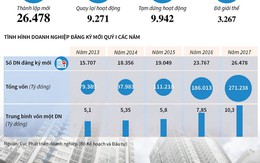 [Infographics] Doanh nghiệp thành lập mới tăng kỷ lục trong 6 năm