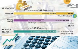 [Infographics] Kế hoạch vay, trả nợ của Chính phủ trong năm 2017